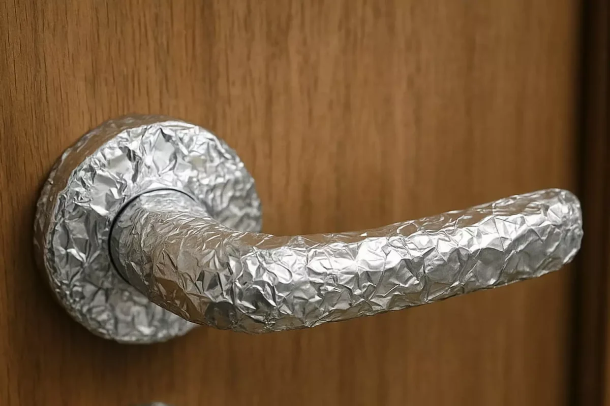 Aluminiumfolie op deurklinken: wat is deze truc die viraal is gegaan op sociale media?