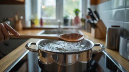 Een houten lepel op kokend water leggen werkt niet volgens deze Europese studie