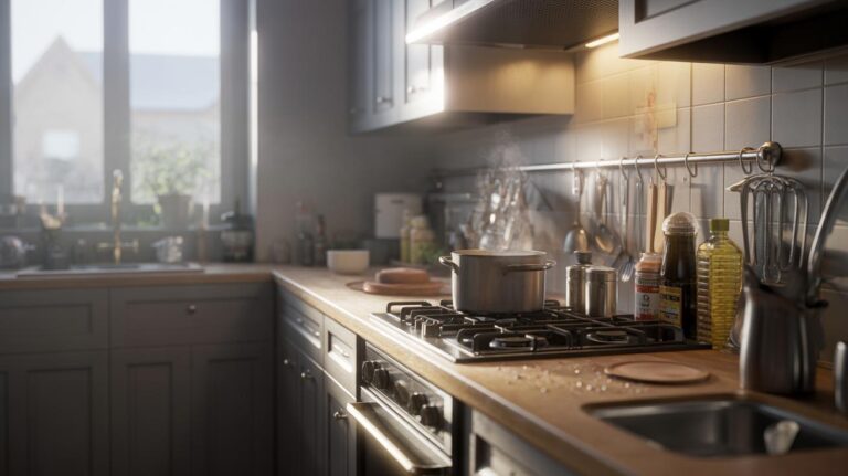 Wat je dicht bij het fornuis bewaart kan de rest van de keuken beïnvloeden zonder dat je het ziet