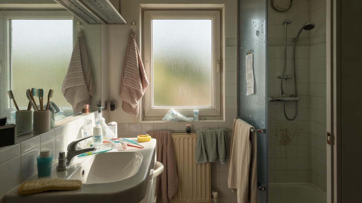 Wat je in de badkamer laat drogen kan de hele ruimte sneller vuil maken