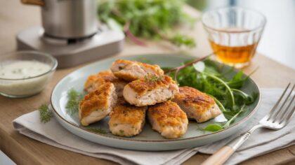 “Binnen 15 minuten op tafel” : mijn malse kipnuggets uit de oven, véél gezonder dan de kant-en-klare