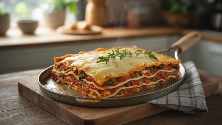 “De hele familie is fan” : mijn vegetarische lasagne boordevol kaas, romig en simpel uit de oven