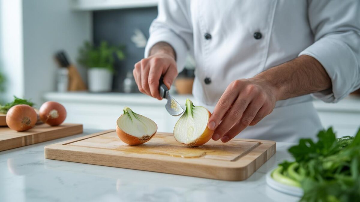 Deze manier om uien te snijden vermindert tranende ogen echt, zegt een chef